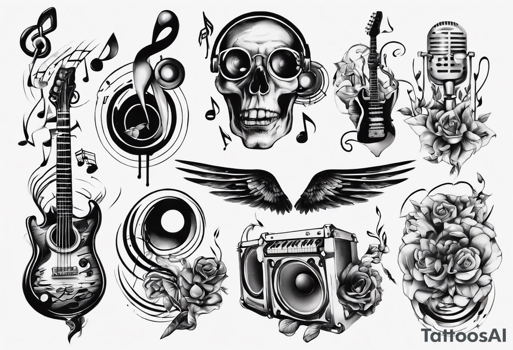 music sound tattoo idea