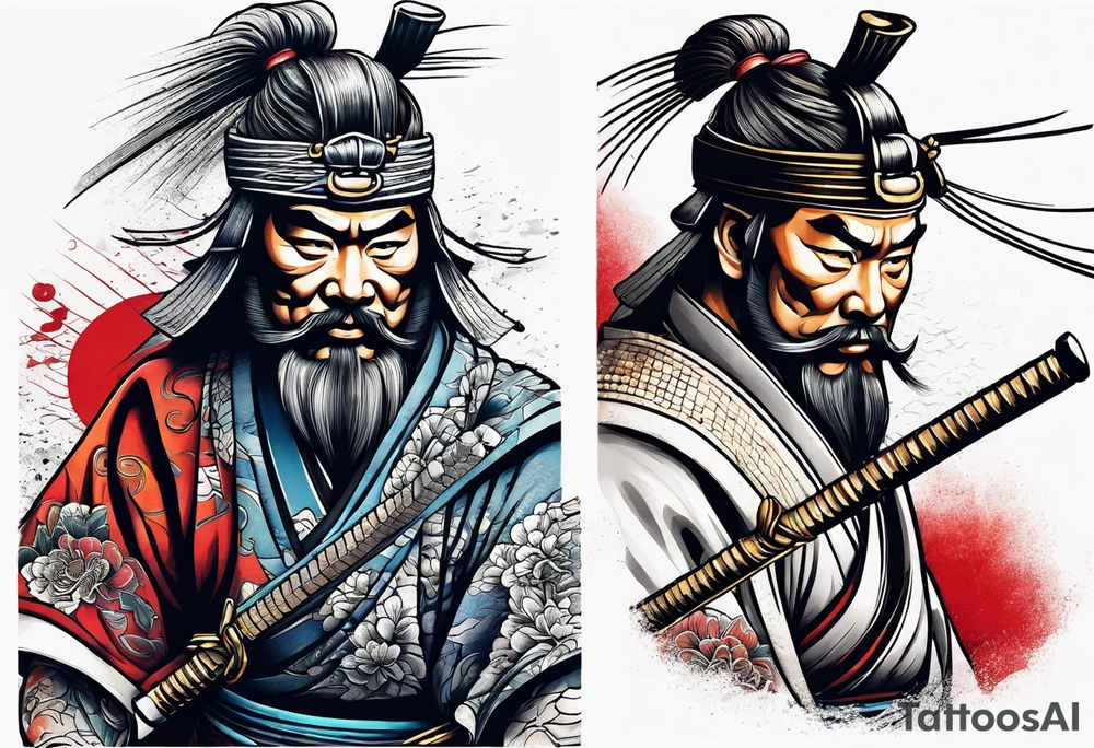 Japanese samurai tattoo idea