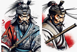 Japanese samurai tattoo idea