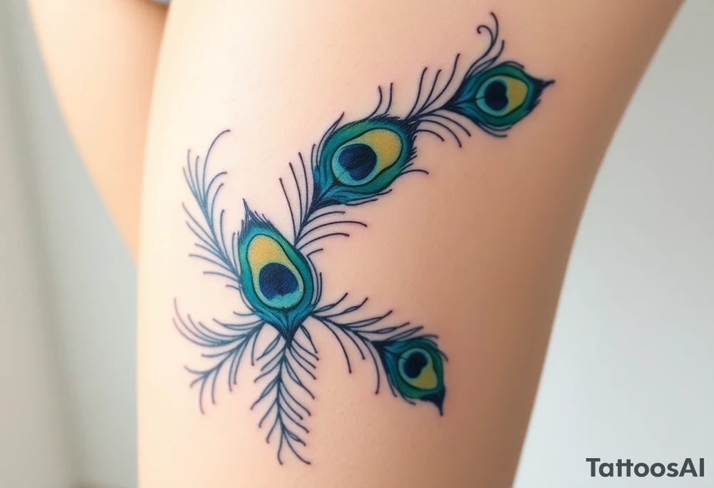 Peacock feathers tattoo idea