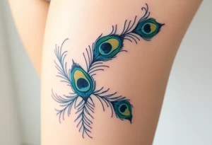 Peacock feathers tattoo idea