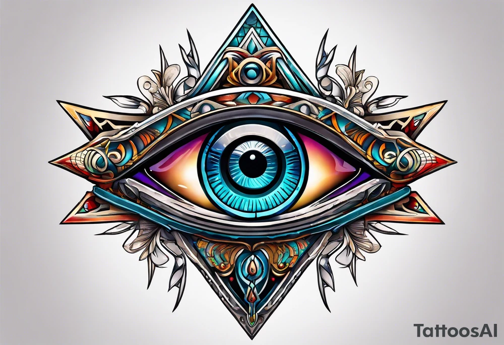 all seeing eye tattoo idea