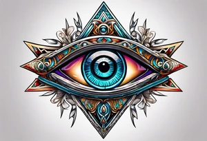 all seeing eye tattoo idea