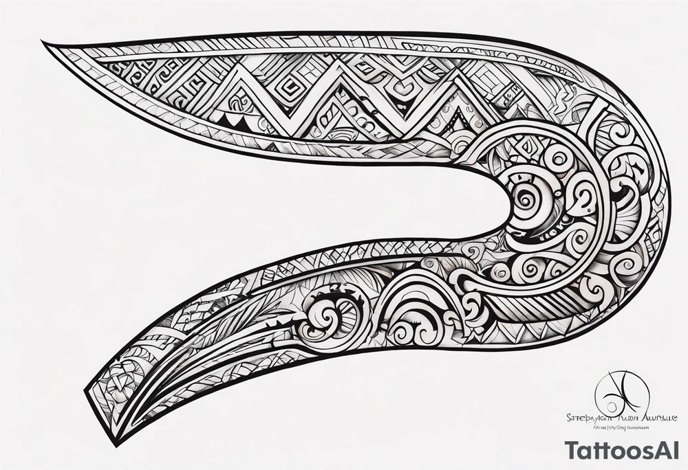 Polynesian maori hook tattoo tattoo idea