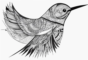 Abstract Bird in Flight tattoo idea