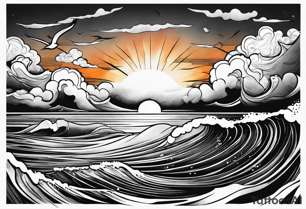 Beach Fishing
Sunset tattoo idea