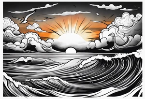 Beach Fishing
Sunset tattoo idea