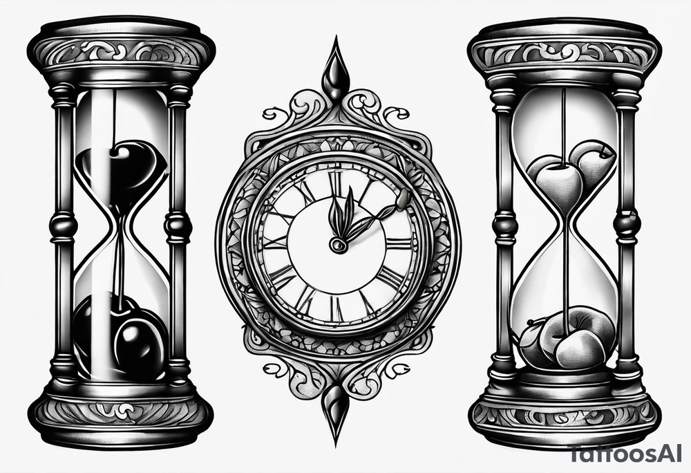 Cherry hourglass tattoo idea