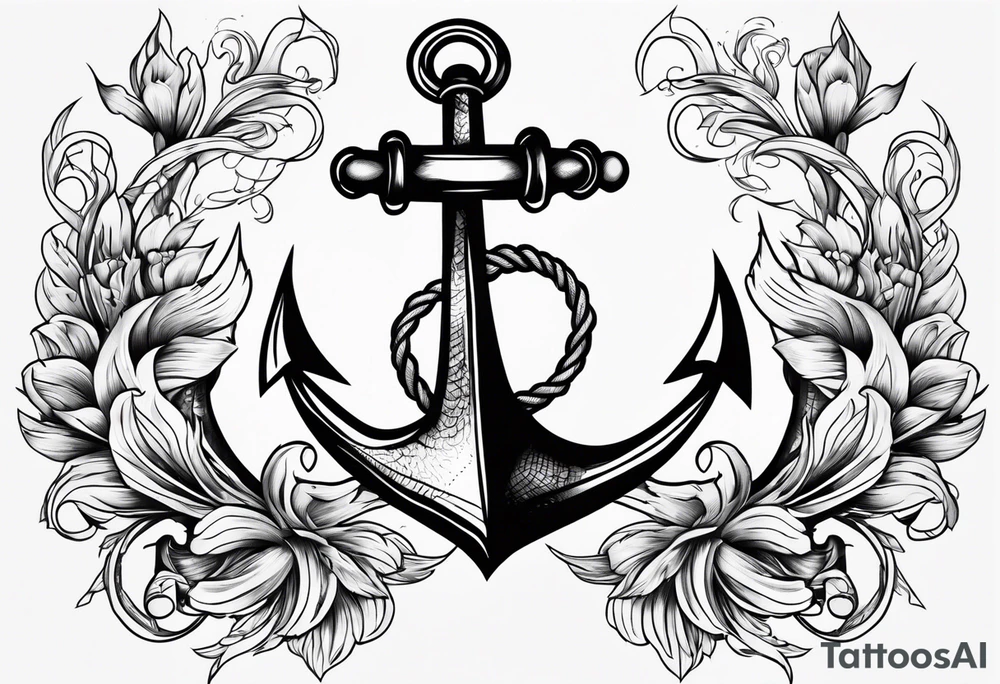Anchor, fire, tattoo idea