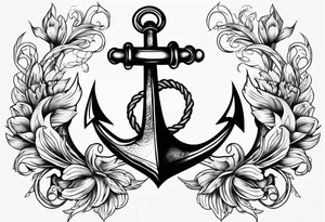 Anchor, fire, tattoo idea