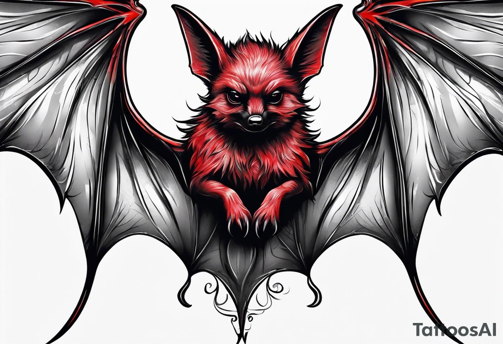 Bloody bats tattoo idea