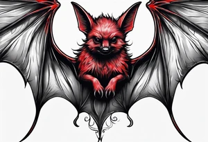 Bloody bats tattoo idea