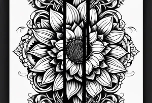 Sunflower chain tattoo idea