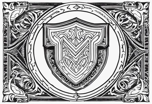Valhalla sword shield steps tattoo idea