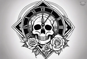 Grateful dead 
clock tattoo idea