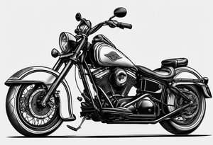 Frau mit Helm auf Motorrad tattoo idea