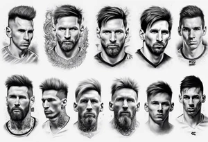Icons portraits 
ARM SLEEVE 
REALISTIC
messi tattoo idea