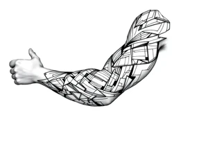 bold line kukka tattoo idea