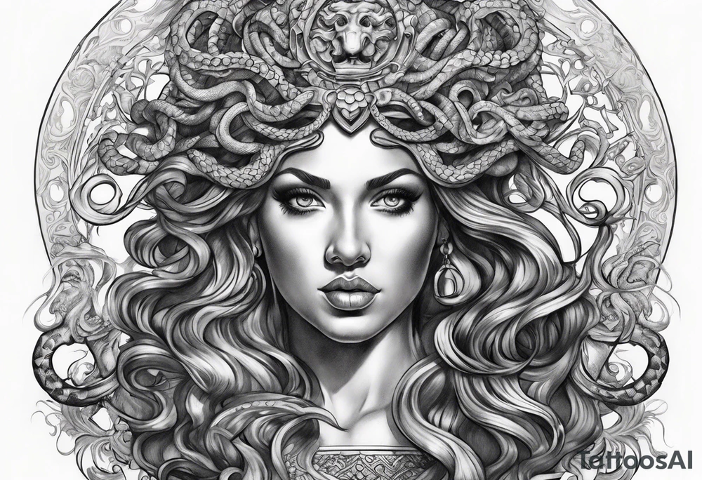 Medusa and the head of Perseo tattoo idea