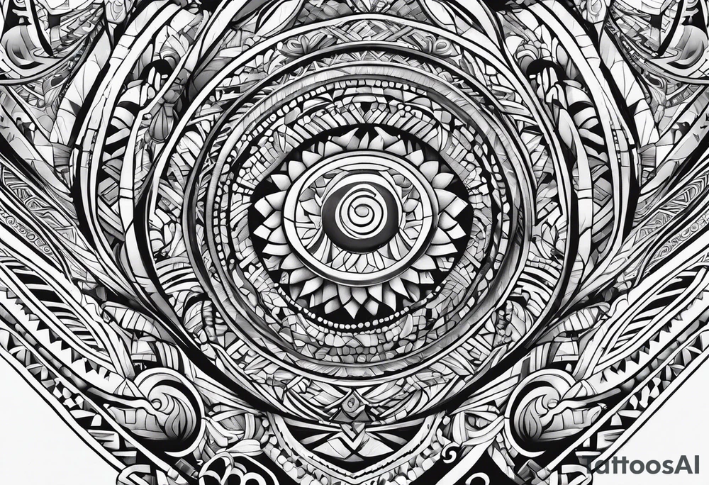 small thin tribal bicep wrap tattoo idea