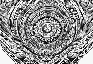 small thin tribal bicep wrap tattoo idea