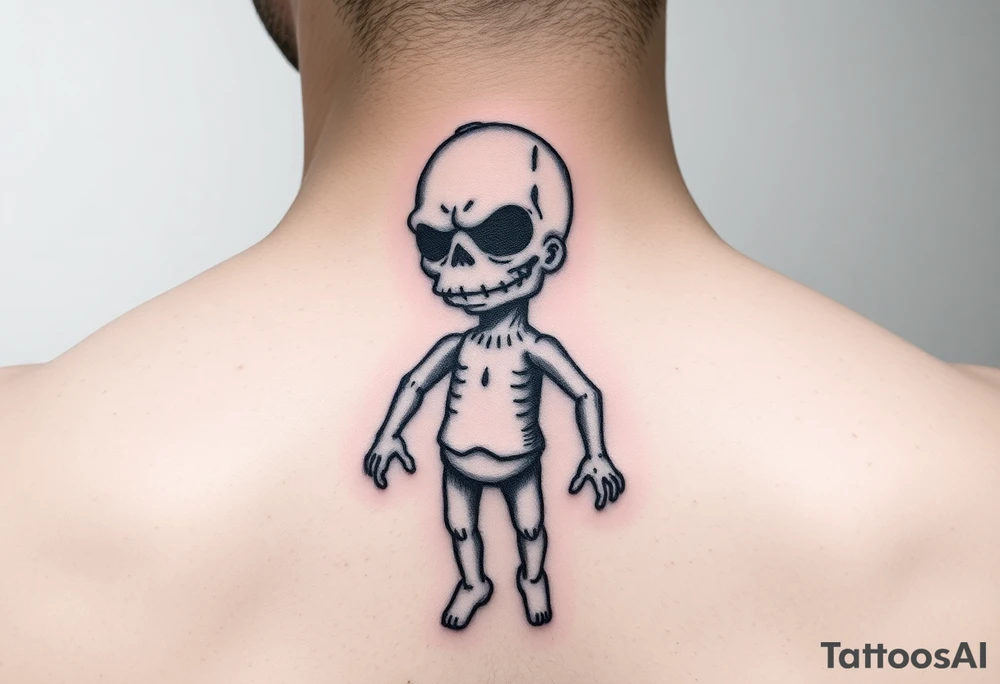 Voodoo pin doll that resembles Homer Simpson tattoo idea