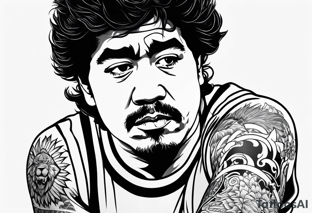 Diego Maradona tattoo idea