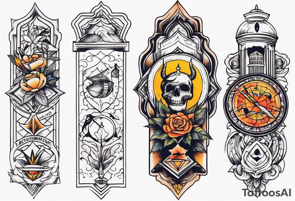 tattoo for full sleeve, old school style tattoo idea