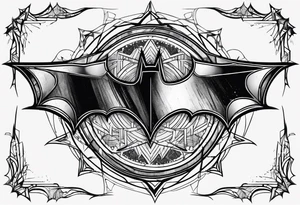 New batman symbol, grunge, sketchy tattoo idea