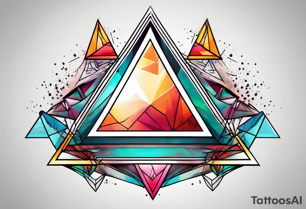 simple triangle tattoo idea