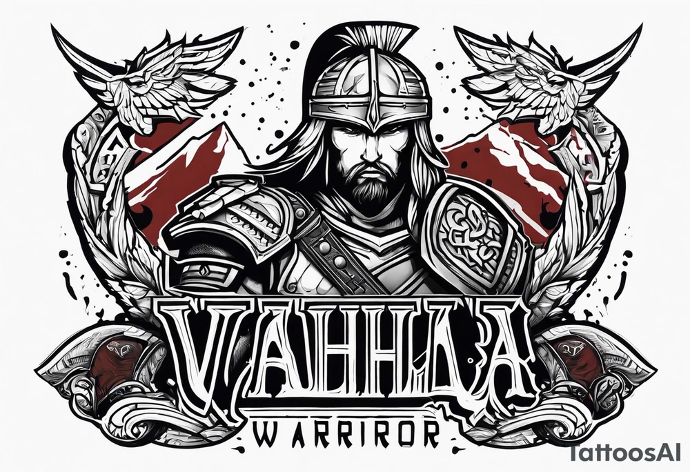 Valhalla  warrior soldier tattoo idea