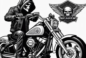 Reaper Harley-Davidson tattoo idea