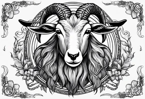 Goat combined with snake tattoo idea