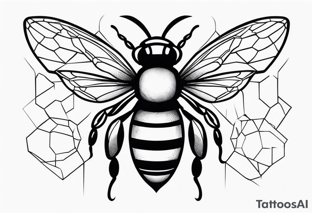 a more abstract bee tattoo idea