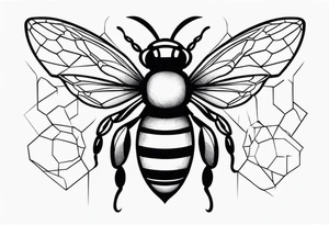 a more abstract bee tattoo idea