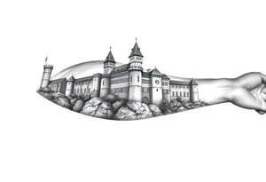 Germanic castle tattoo idea