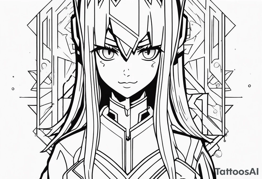 Zero two anime character tattoo idea