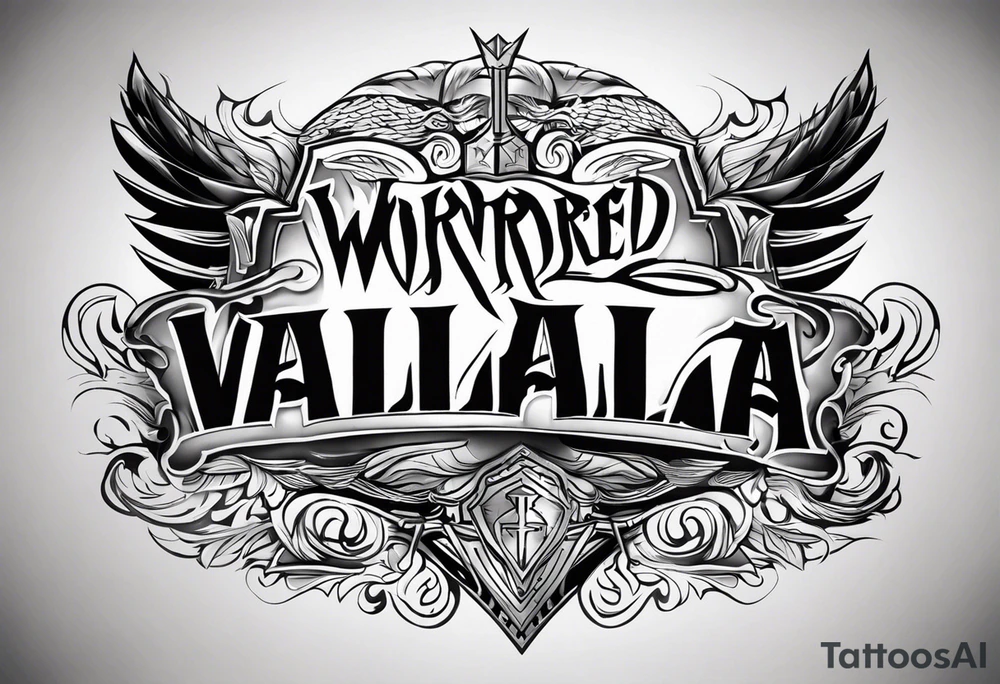 Wounded warrior valhalla tattoo idea