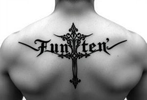 Name behind the neck cover up tattoo idea either faith related or ghetto chicano related tattoo idea