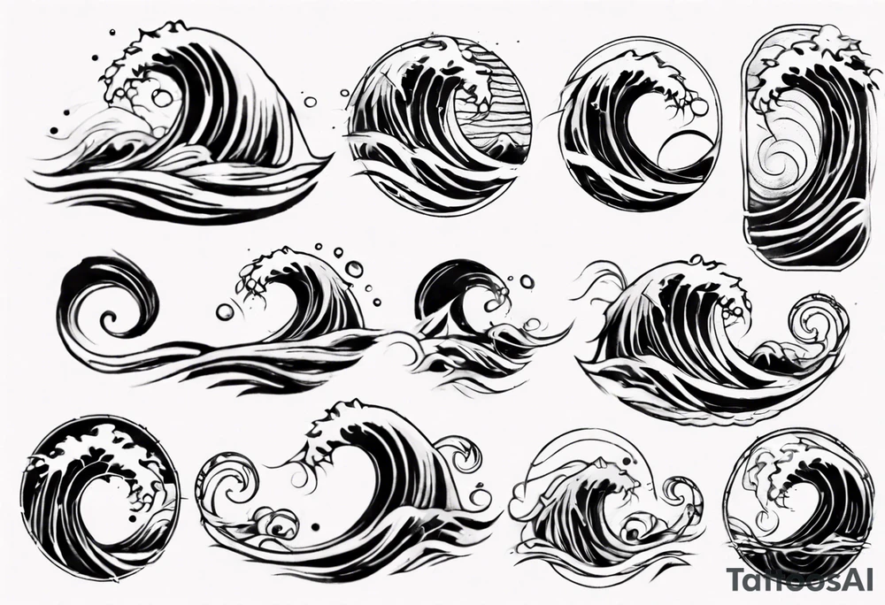 Waves tattoo idea