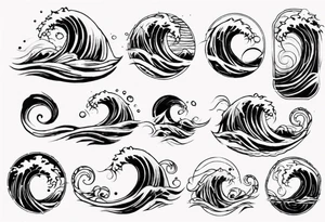 Waves tattoo idea