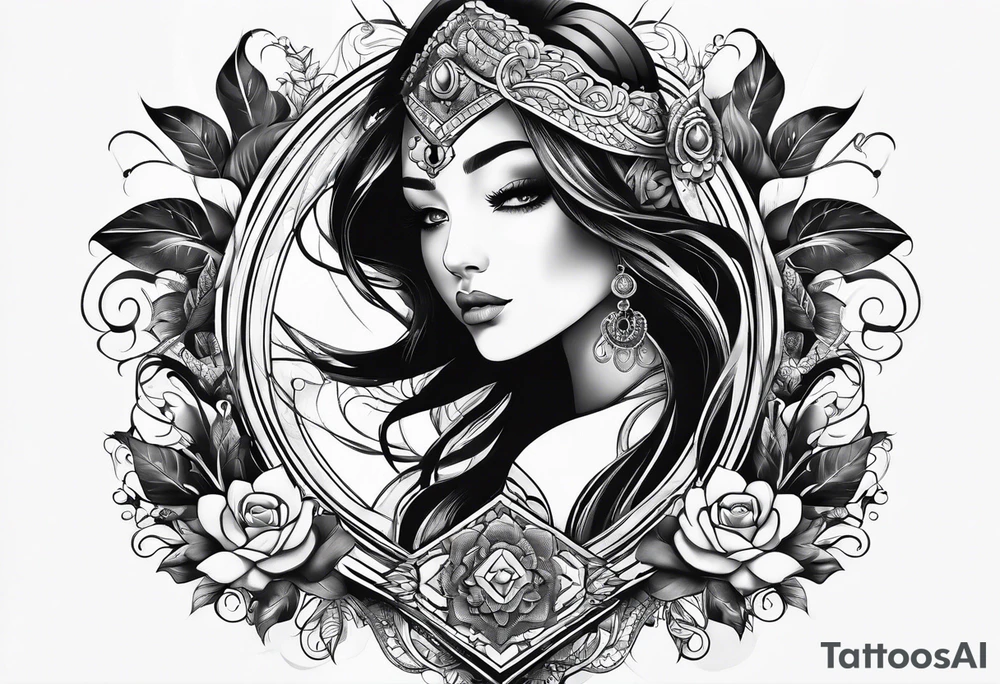 spiritual feminine tattoo for sleeve tattoo idea