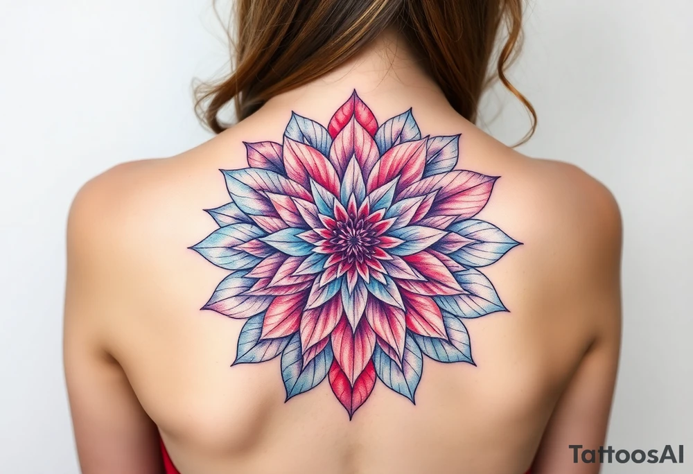 Dahlia mandala tattoo idea