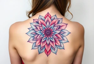 Dahlia mandala tattoo idea