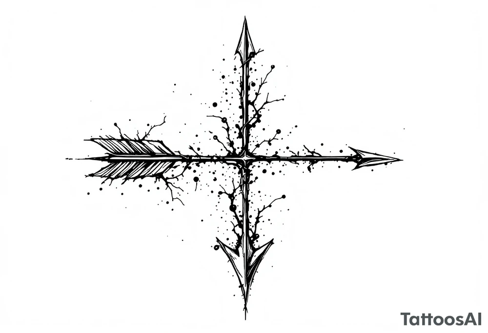 one  arrow  that look down tattoo idea