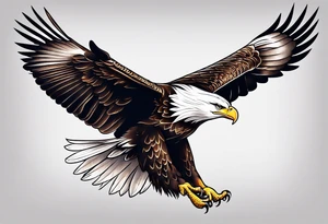 eagle gliding tattoo idea