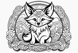 Viking fox tattoo idea
