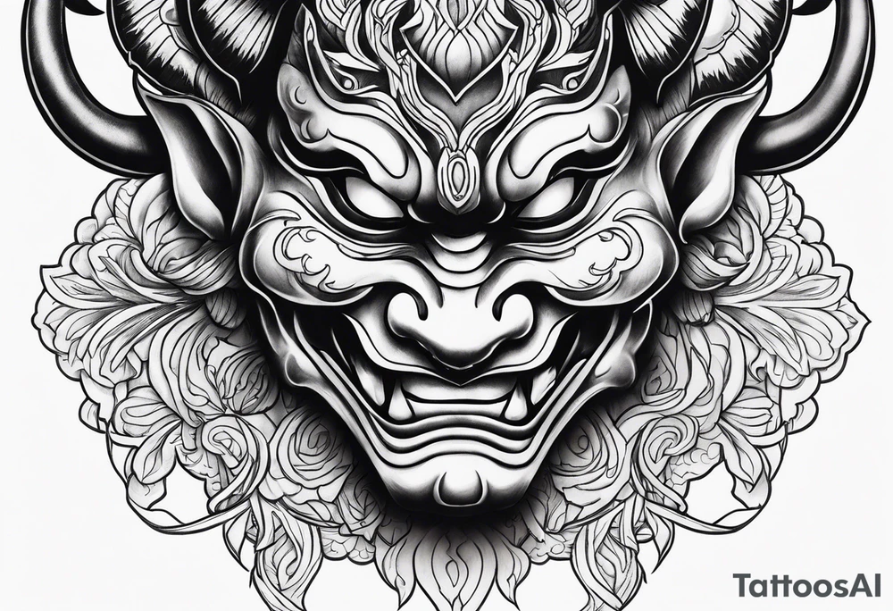 Hannya mask tattoo idea