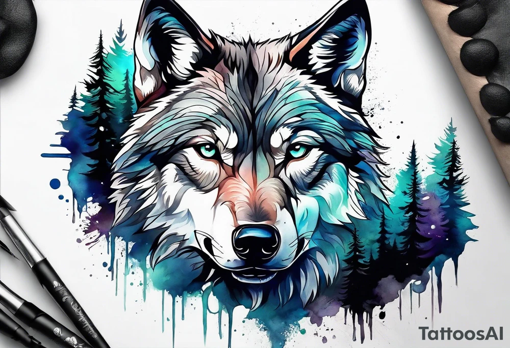 Mountains
Wolf
Forest tattoo idea