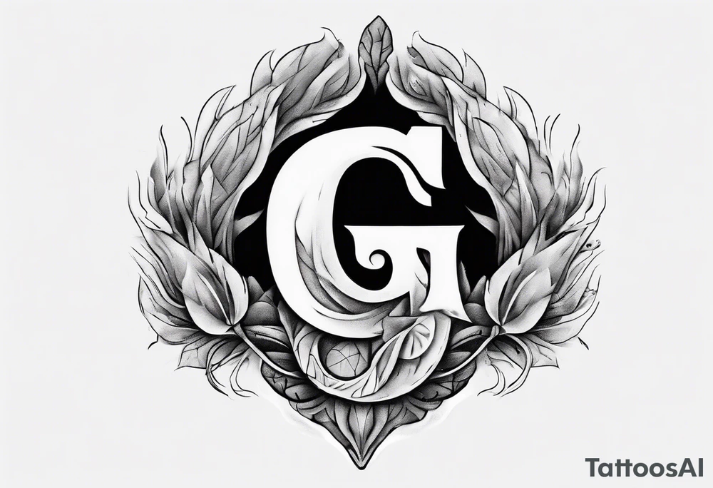Stone with letter g, cool tattoo idea
